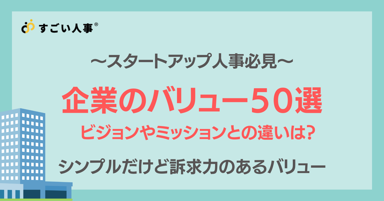 カルチャー形成の参考になる企業のバリューを50社まとめました