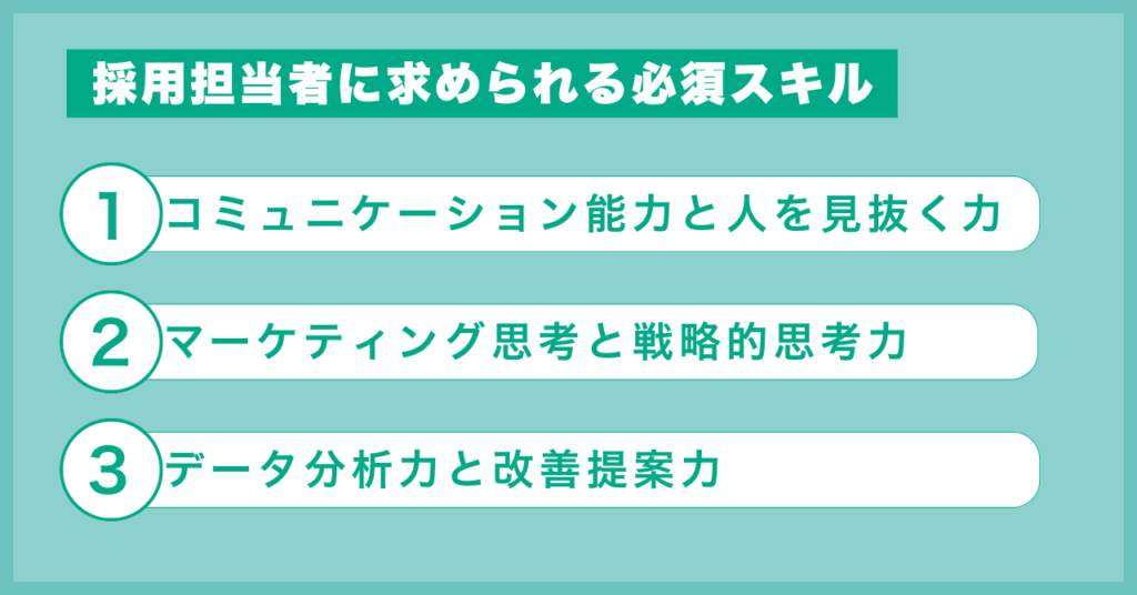 採用担当者に求められる必須スキル