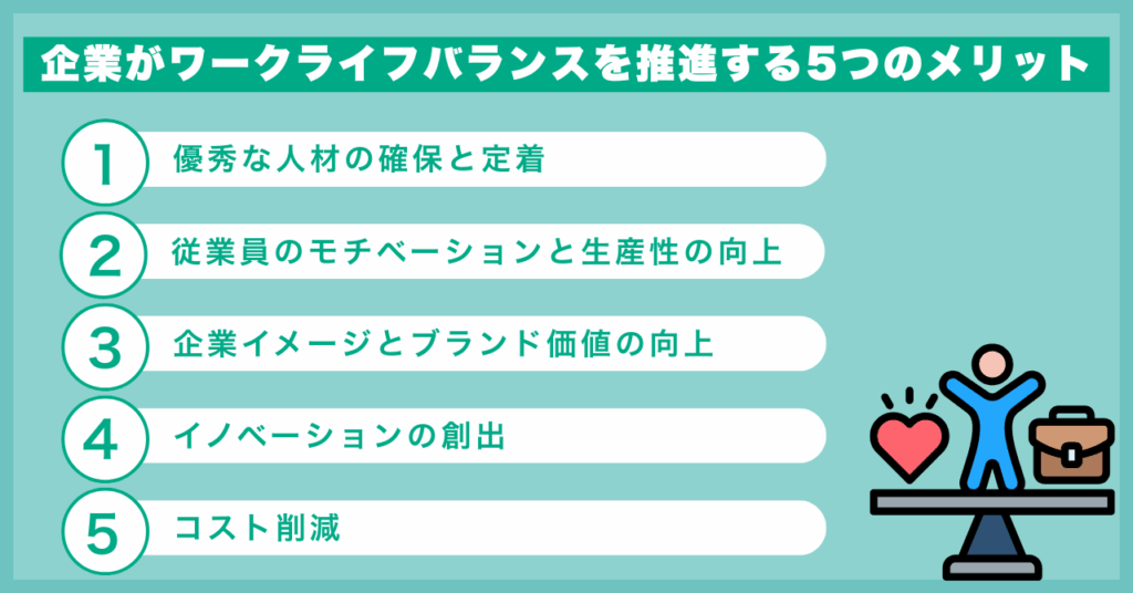 企業がワークライフバランスを推進する5つのメリット