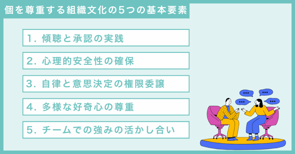 個を尊重する組織文化の5つの基本要素