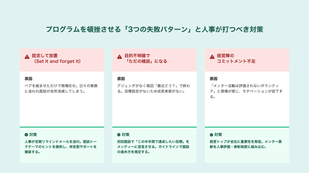 社員メンター失敗パターン