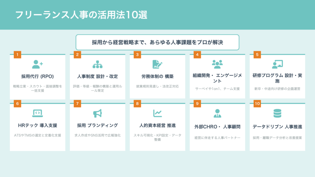フリーランス人事の活用法10選